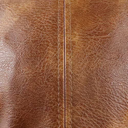 Mens Ivy Cap Pu Leather Newsboy Hat Adjustable Beret Caps Classic Golf Flat Cap Gatsby Driving Fishing Hat (Brown) #TOP6