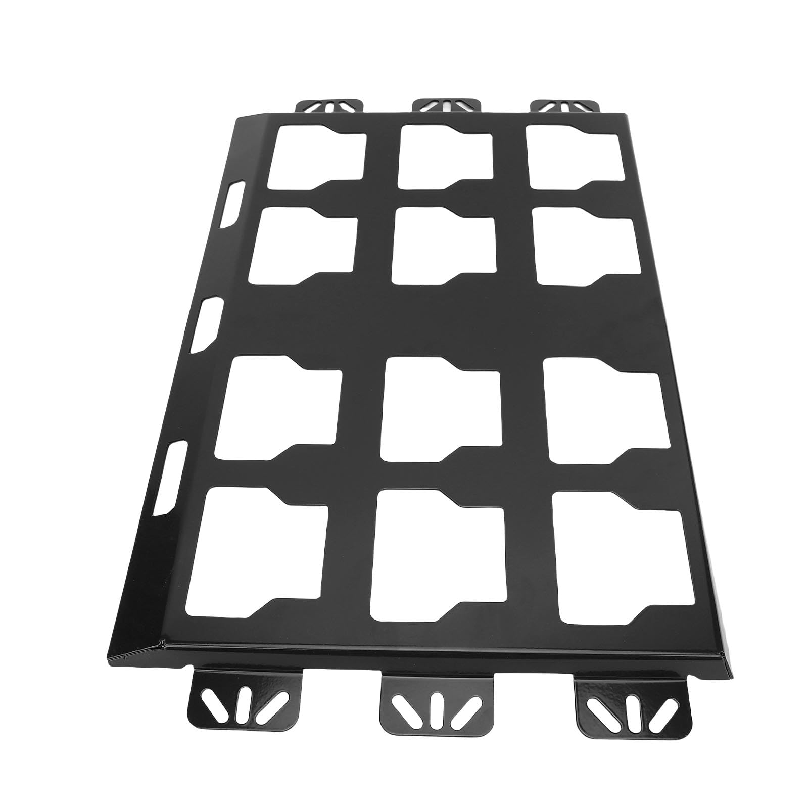 Placa de Montaje de las Cajas de Herramientas de Base de Metal para Reemplazo de Paquete de con Alta Resistencia y Recubrimiento de Pintura Horneada, Fijado de Forma Segura en (BLACK)