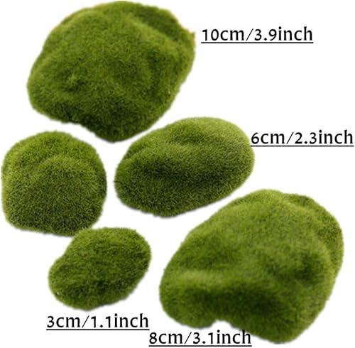 Miniatura 3 de Paquete de 64 figuras de bonsái de tocón de árbol de flores, letreros de camino de bosque de pájaros, calcomanías de mariquita de madera, miniaturas