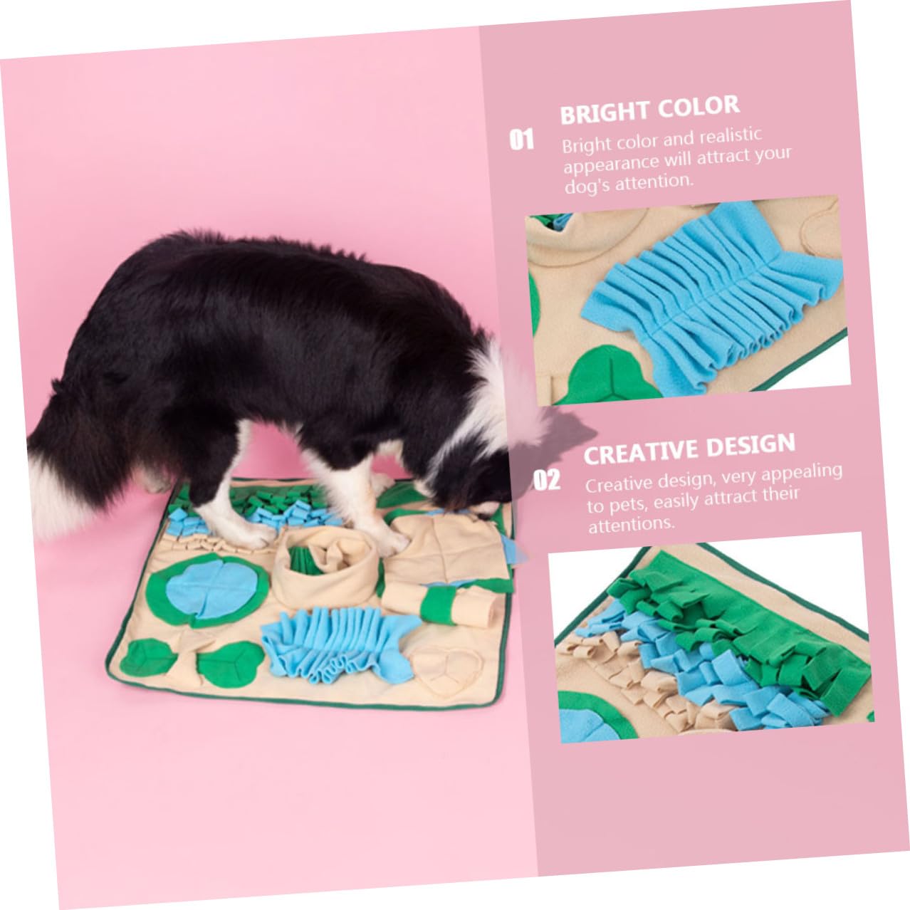 Hundeschnüffelmatte mit Realistischer Optik, Trainingshilfe | Hund und Katze, Kreative Form, Unterstützt Suchspiel und Beschäftigung, 1 Stück