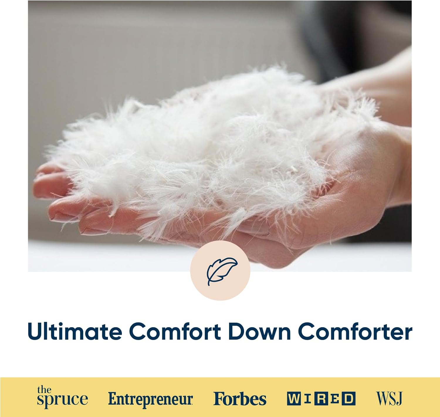 Vesta Hungarian Down Comforter, Ultra Soft & Cozy, 600 Fill Power All-Season Duvet Insert, King/Cali King (White, 2.75 lbs Down Fill)