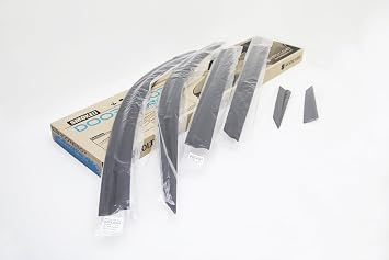 AUTOCLOVER Smoked Black Window Visor Rain Guards Side Wind Deflectors 6p D054