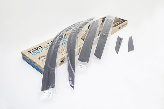 AUTOCLOVER Smoked Black Window Visor Rain Guards Side Wind Deflectors 6p D054