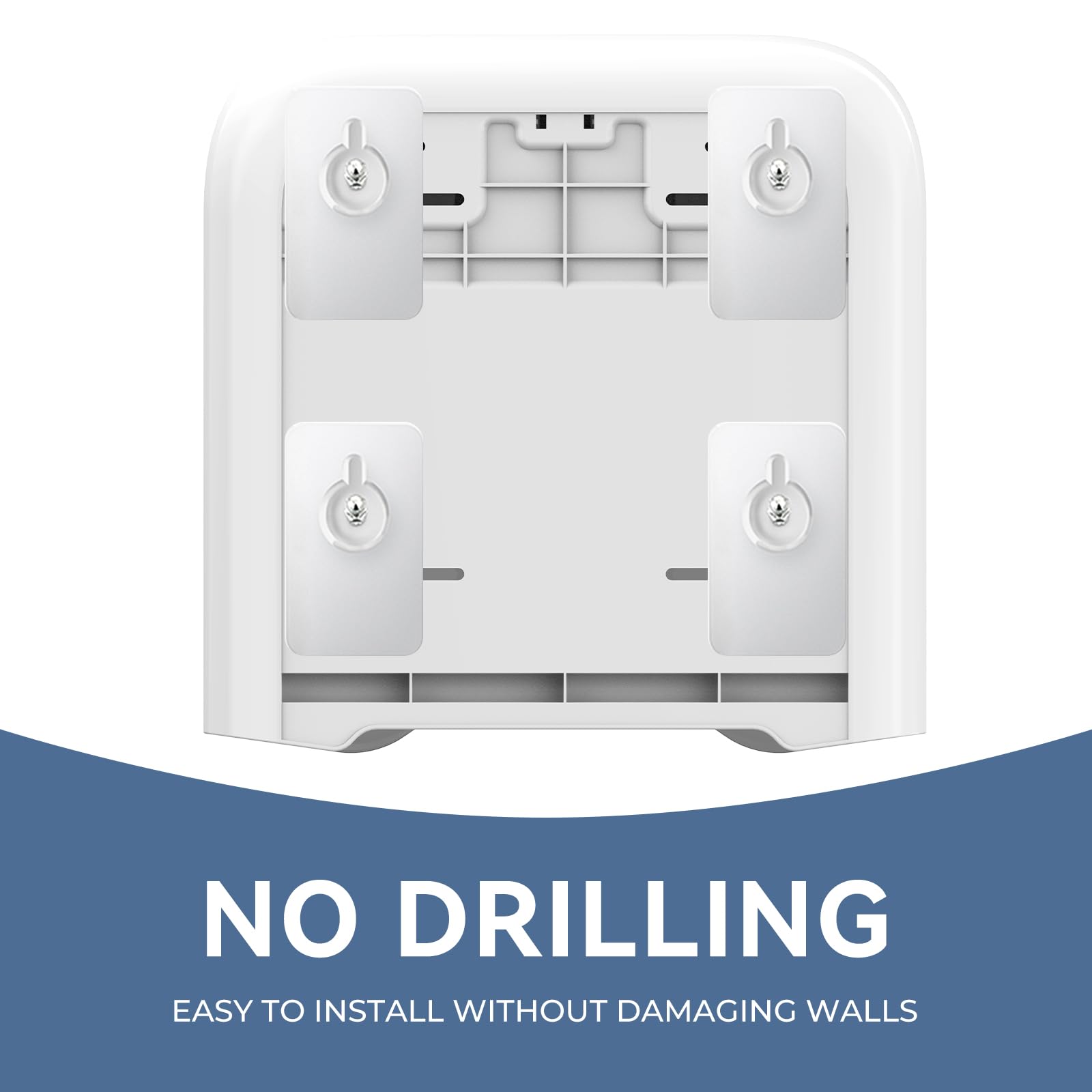 Dispensador comercial de toallas de papel adhesivo para montaje en pared, más de 250 unidades, dispensador de toallas de mano plegadas en C para baño, 12 pulgadas de largo x 3.8 pulgadas de