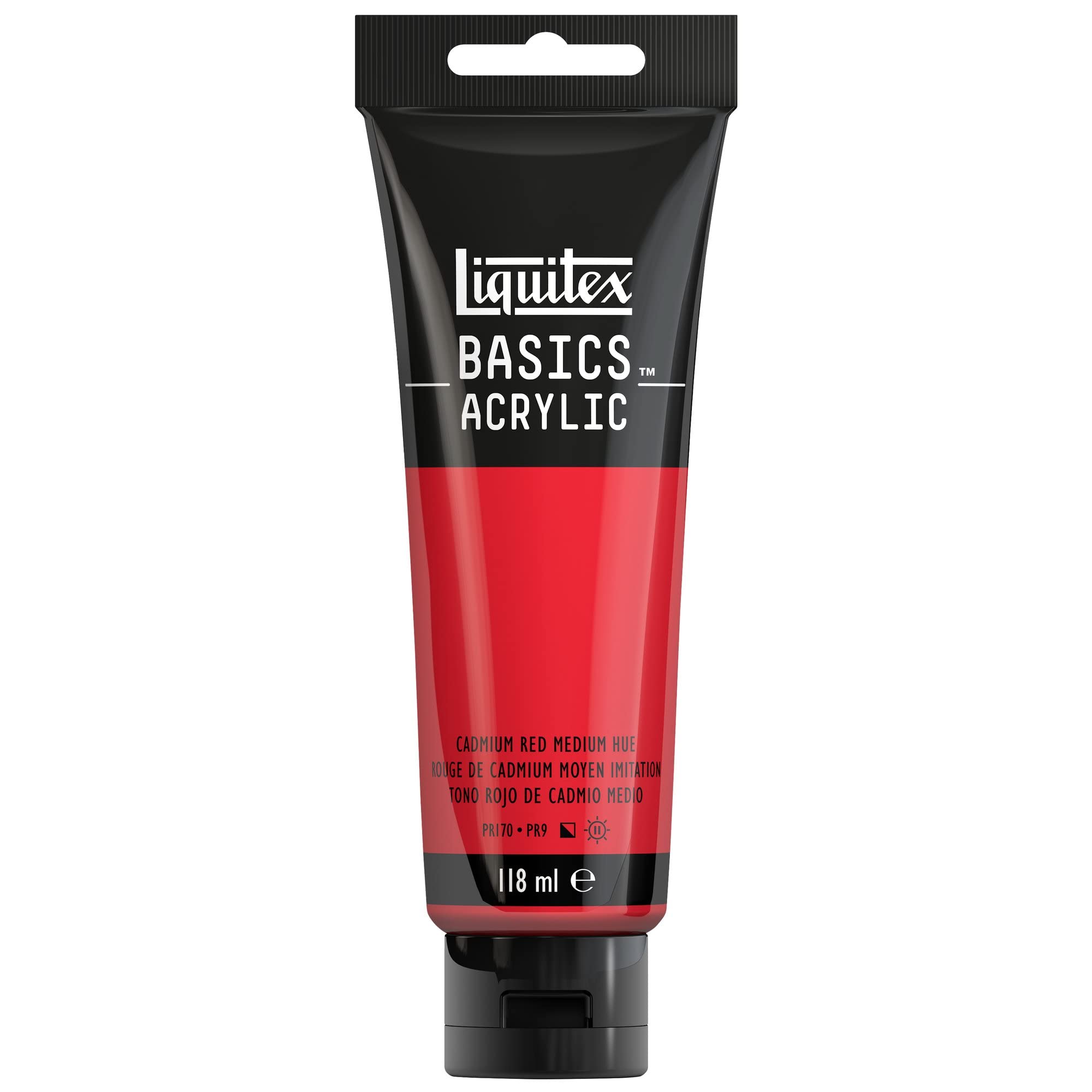 LIQUITEX Basics Acrylic Paint, Cadmium Red Medium Hue, 118 ml Tube