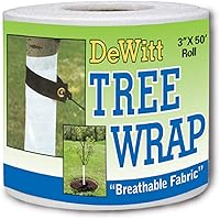 DeWitt Tree Wrap 3" x 50 Ft - Protects Trees from Sun Scorch, Mower Damage & Girdling - Polypropylene Fabric, Expert Approved