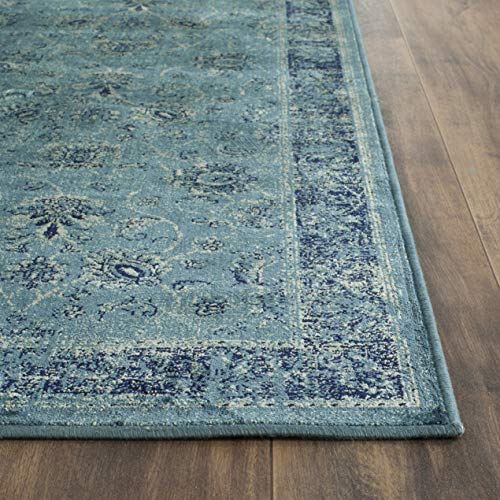 Safavieh Vintage Collection 2'2" X 6' Turquoise / Multi Vtg117 Oriental Distressed Premium Viscose Runner Rug #TOP3