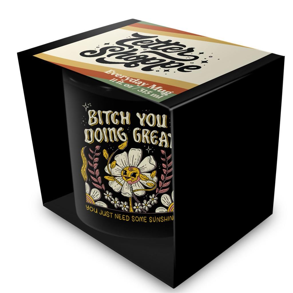 Pyramid International Letter Shoppe (You Doing Great) Black 11Oz Mug - 10Oz / 315Ml Ceramic Mug - One Size