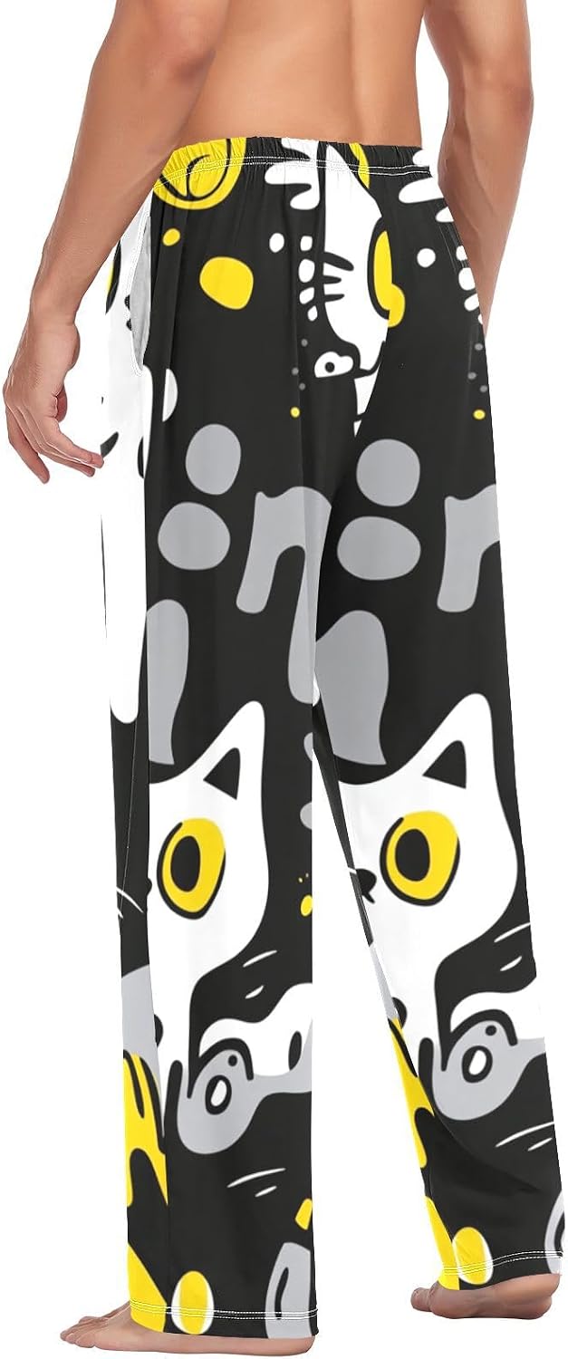 Mens Pajama Pants Men's Pajama Bottoms Cotton Soft Sleepwear with Pockets Lightweight Lounge Pants S-XXL