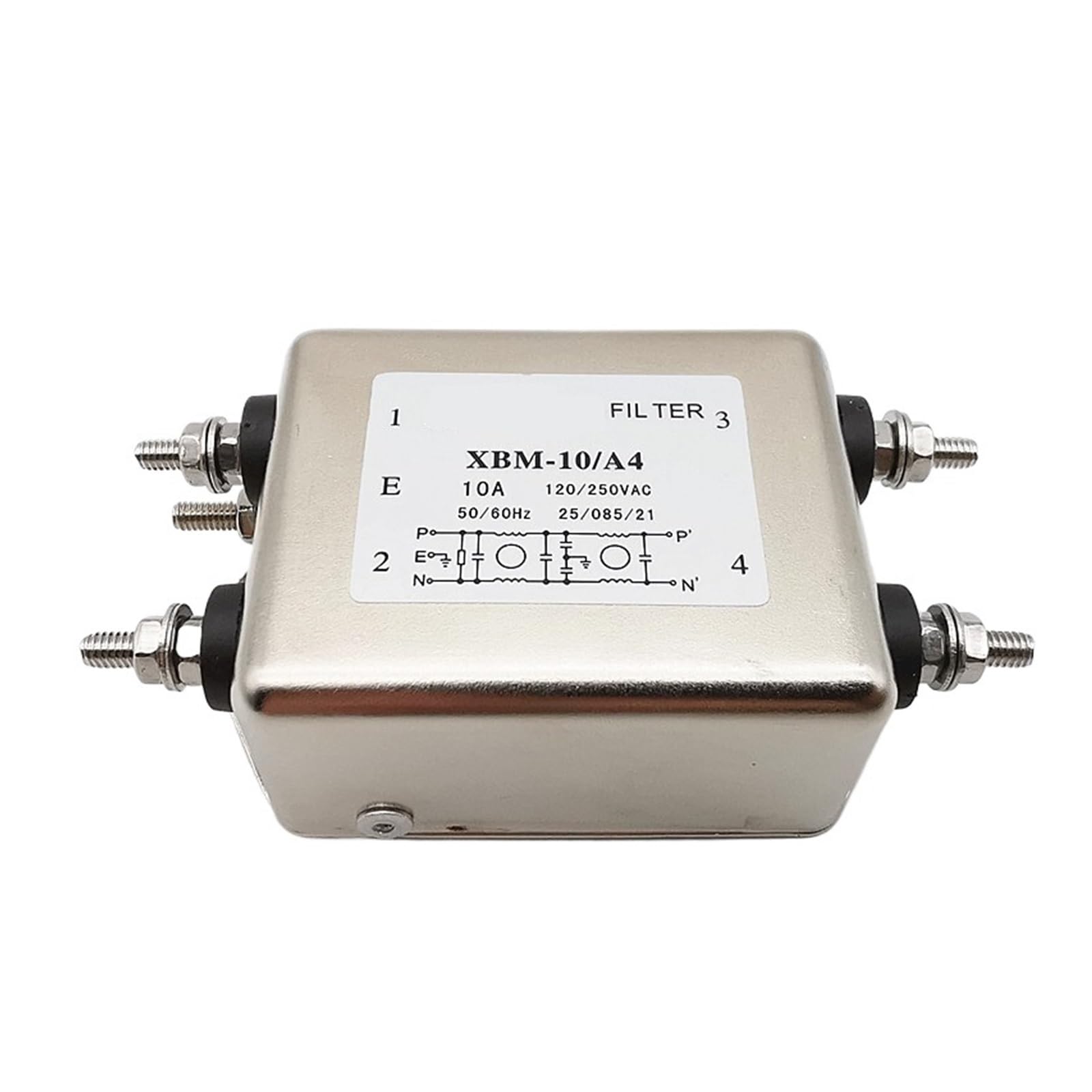 Filtre d'alimentation monophasé anti-interférence XBM-20-A4 pour purifier le courant