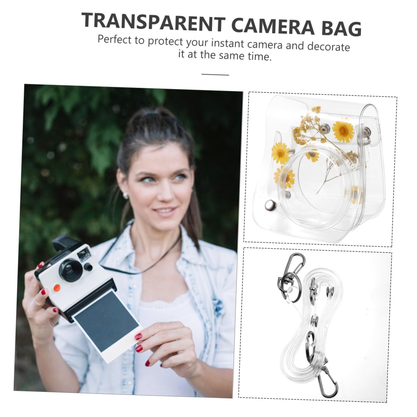 DOITOOL Custodia Per Fotocamera 11/9/8 in Pvc Floreale Giallo Antigraffio Facile Da Usare Alla Moda E Robusta