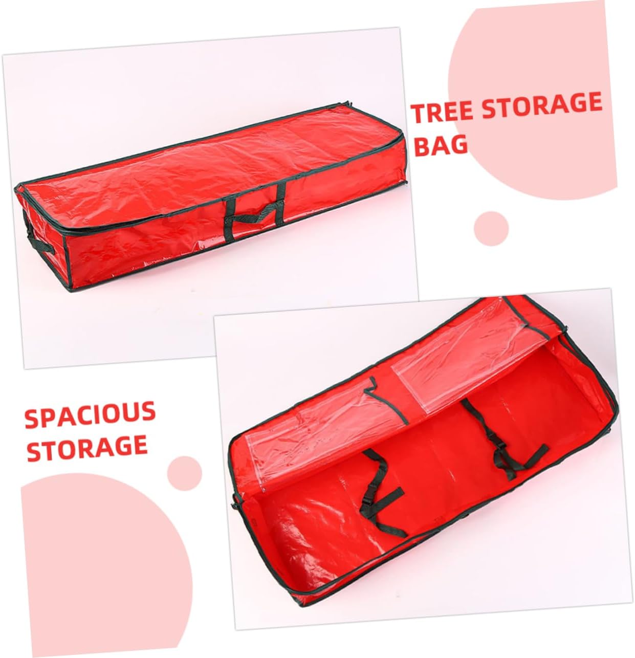 Alipis Large Christmas Tree Storage Bag Handles Organizer for Disassembled Trees Space-saving Holiday Container for Outdoor Use and Holiday Storage