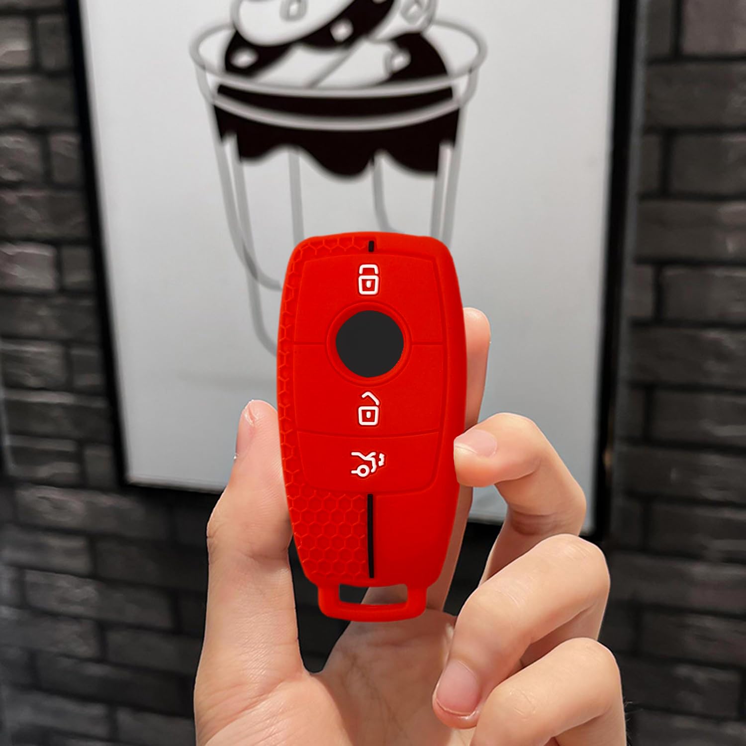 YAFLUG Mercedes Schlüsselhülle - 3D Carbon Optik Schwarz