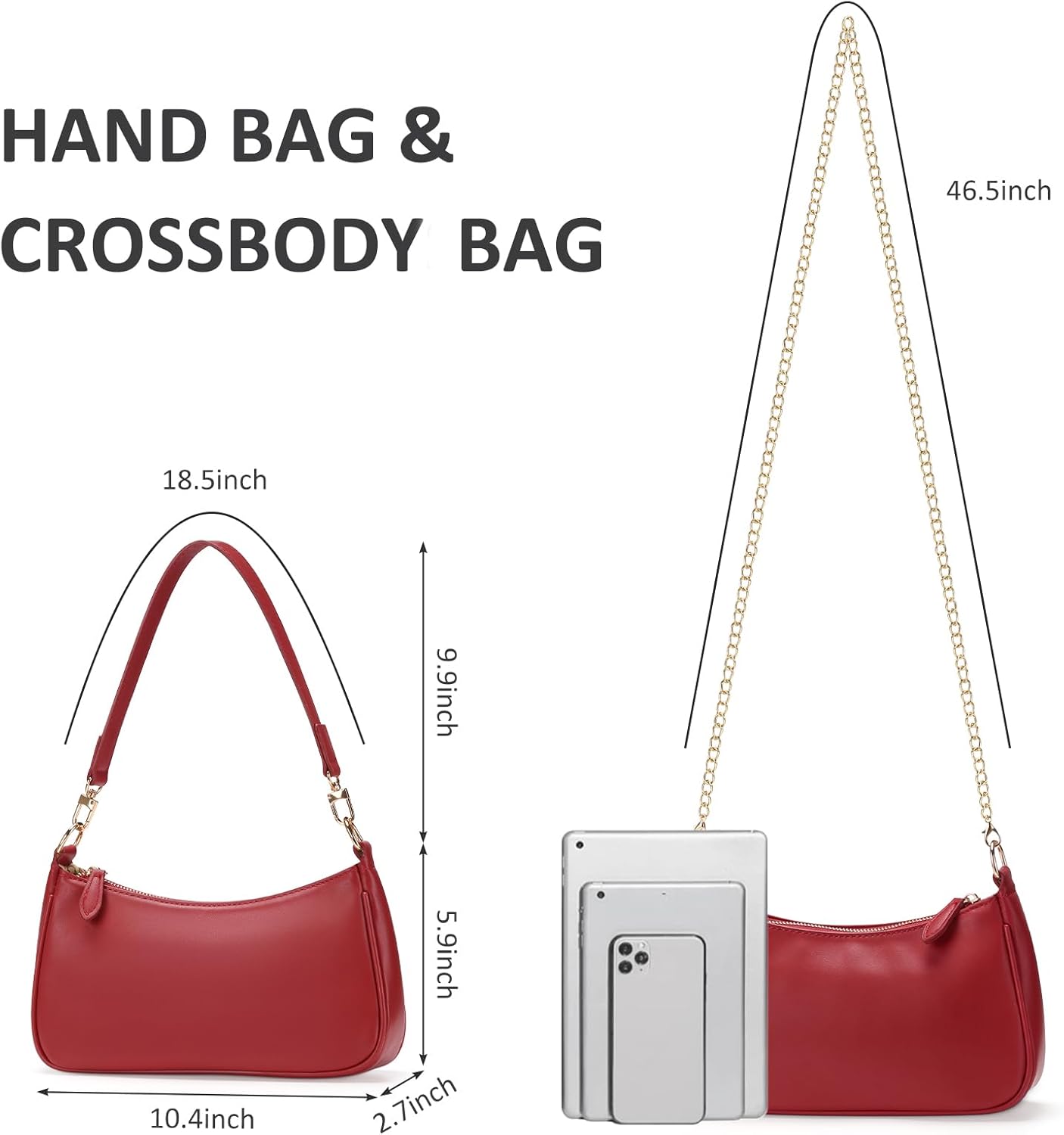 WantGor Clutch Tote Handbags, Shoulder Purse for Women Crossbody Bags Mini Hobo Bag Retro Vegan Leather Trendy Handbag - Image 6