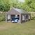 DetalleGo Carport, 13x20 ft Heavy Duty Carport Canopy with Removable Sidewalls and Doors, Portable Garage with Roll-up Ventilated Windows Storage Shelter for Car, Truck, SUV, Boat