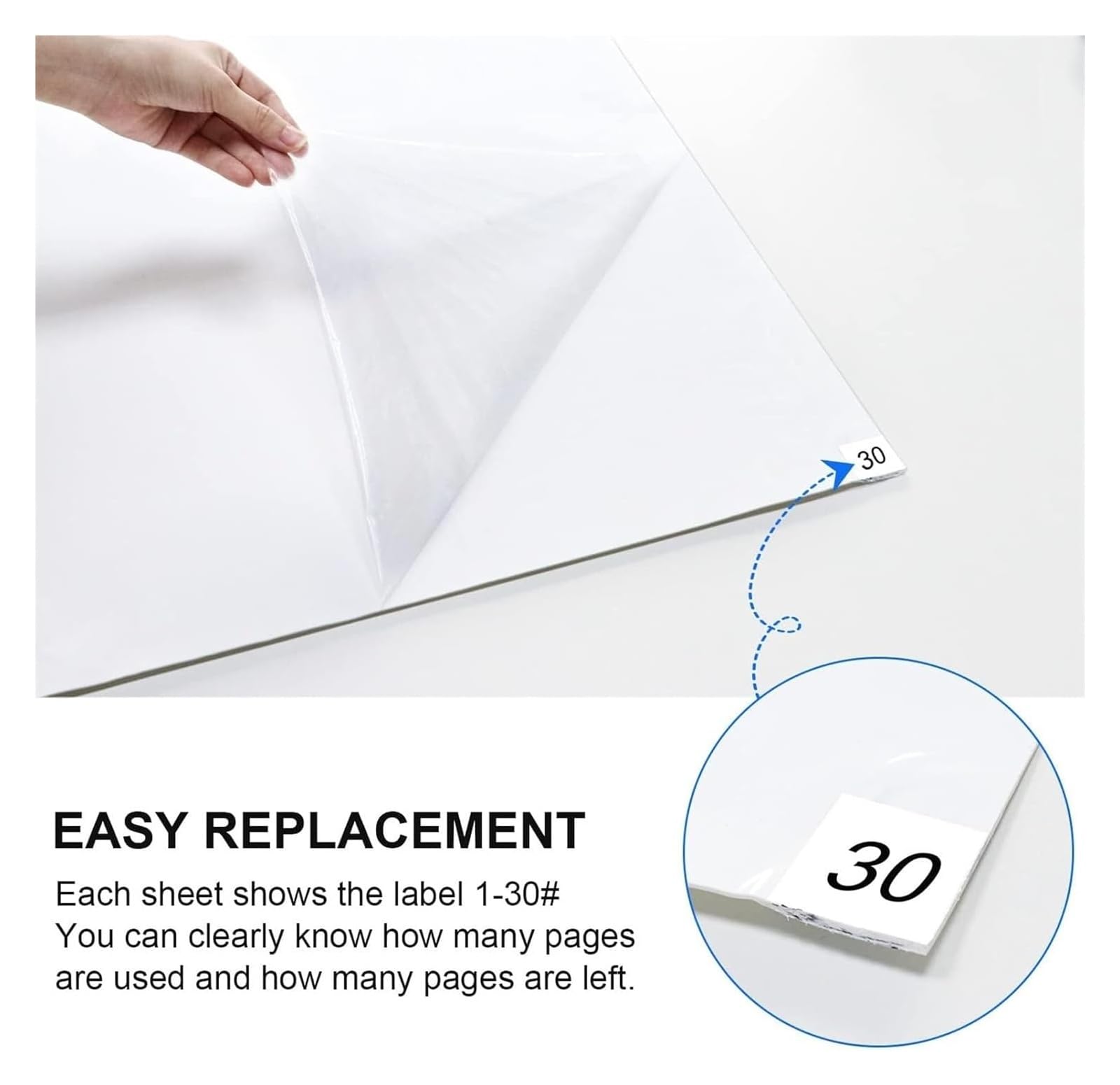 Klebrige Matte, Klebematte für Reinräume – 300 Blatt, durchsichtige Selbstklebende Bodenmatte zum Auffangen von Schmutz und Staub, für Baustellen in Krankenhauslaboren (60 x 90 cm)