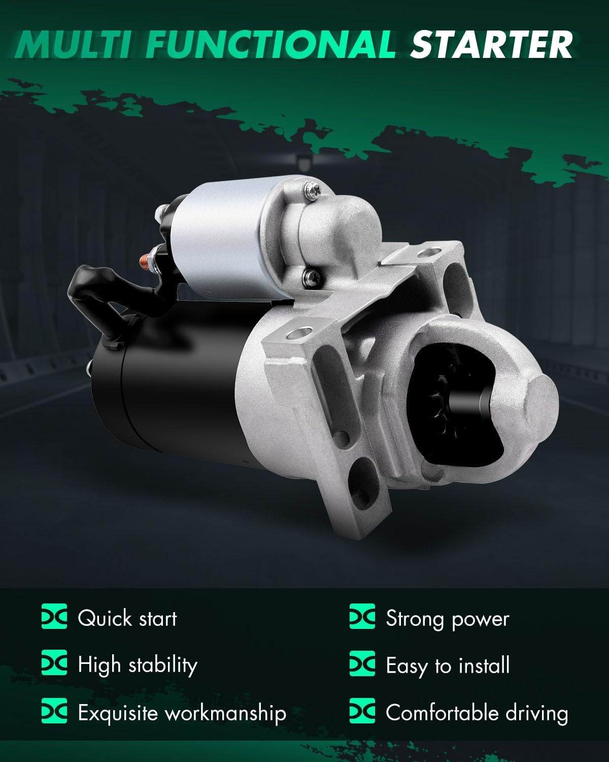 SCITOO Starter Motor fit for Chevrolet for Avalanche 1500 2002,for Chevrolet for Silverado 1500 1999-2003,for Chevrolet for Tahoe 2000-2003 Replacement Starter SDR0070