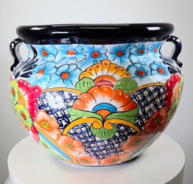 Amazon.com : Talavera Pottery Store Michoacana Planter Large Hand