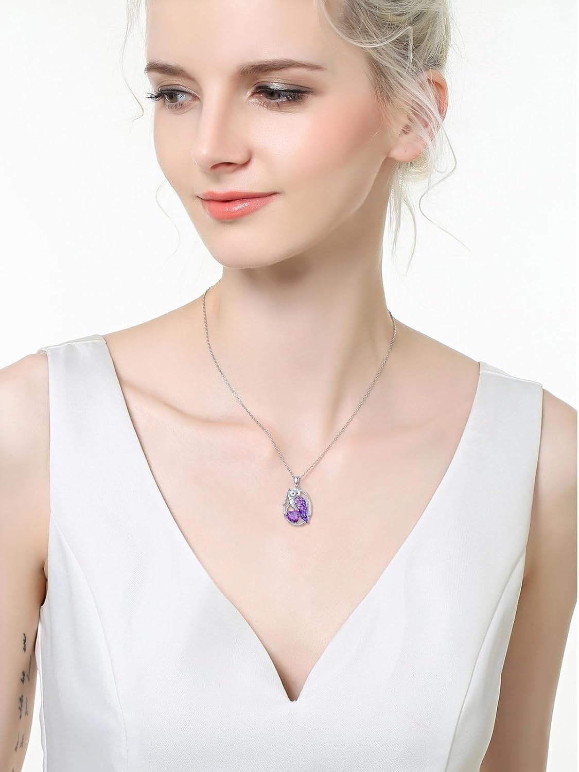 Midari Christmas Gift Bird Necklaces 925 Sterling Silver Colorful Hummingbird/Peacock/Owl/Blue Jay/Cardinal Pendant Nature Animal Jewelry Xmas Jewelry Gifts for Women Mom Stocking Stuffers - Image 2