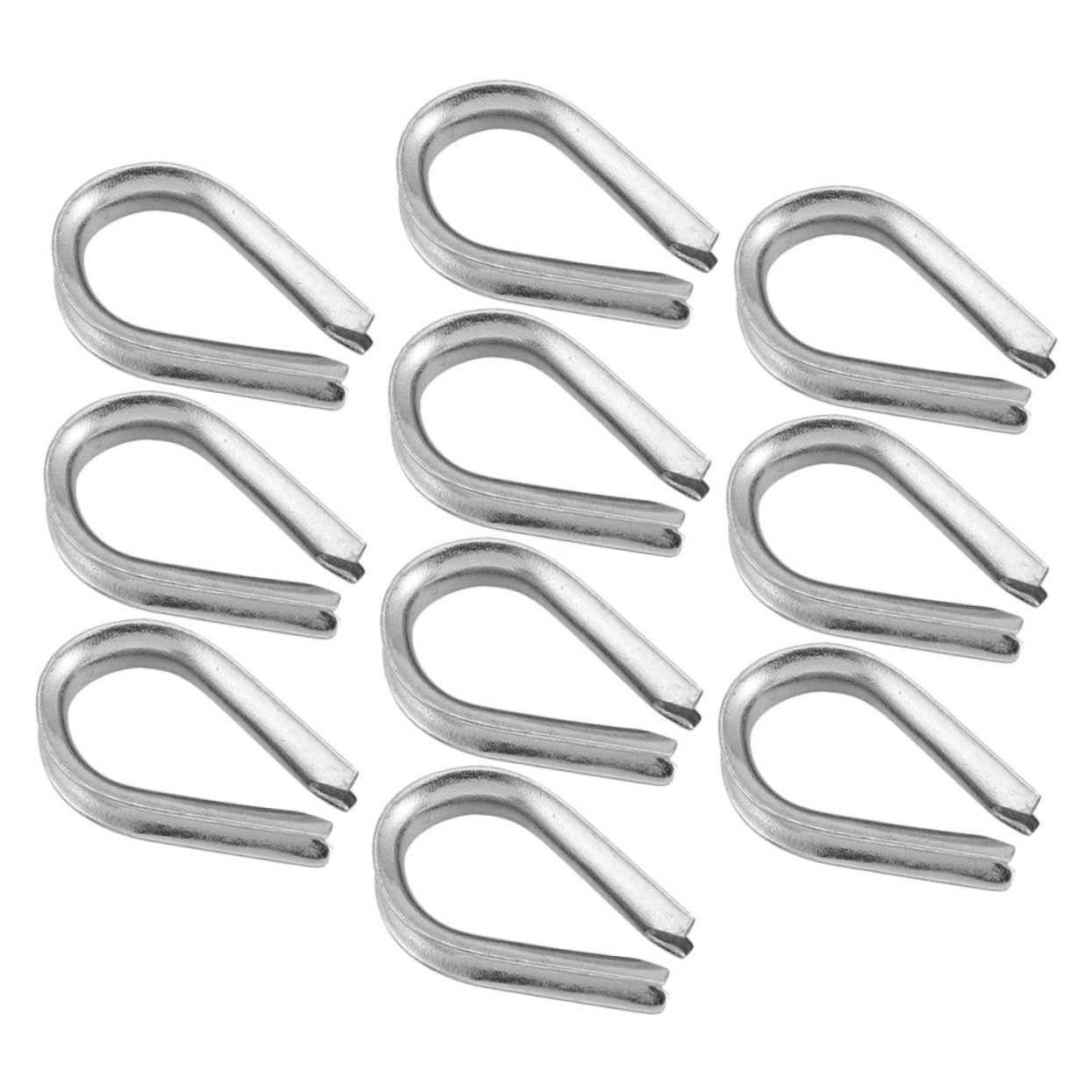 COSMEVIVI 304 Stainless Steel Cable Loops Wire Rope Crimping Tool Thimble for Rope Thimbles Wire Thimbles