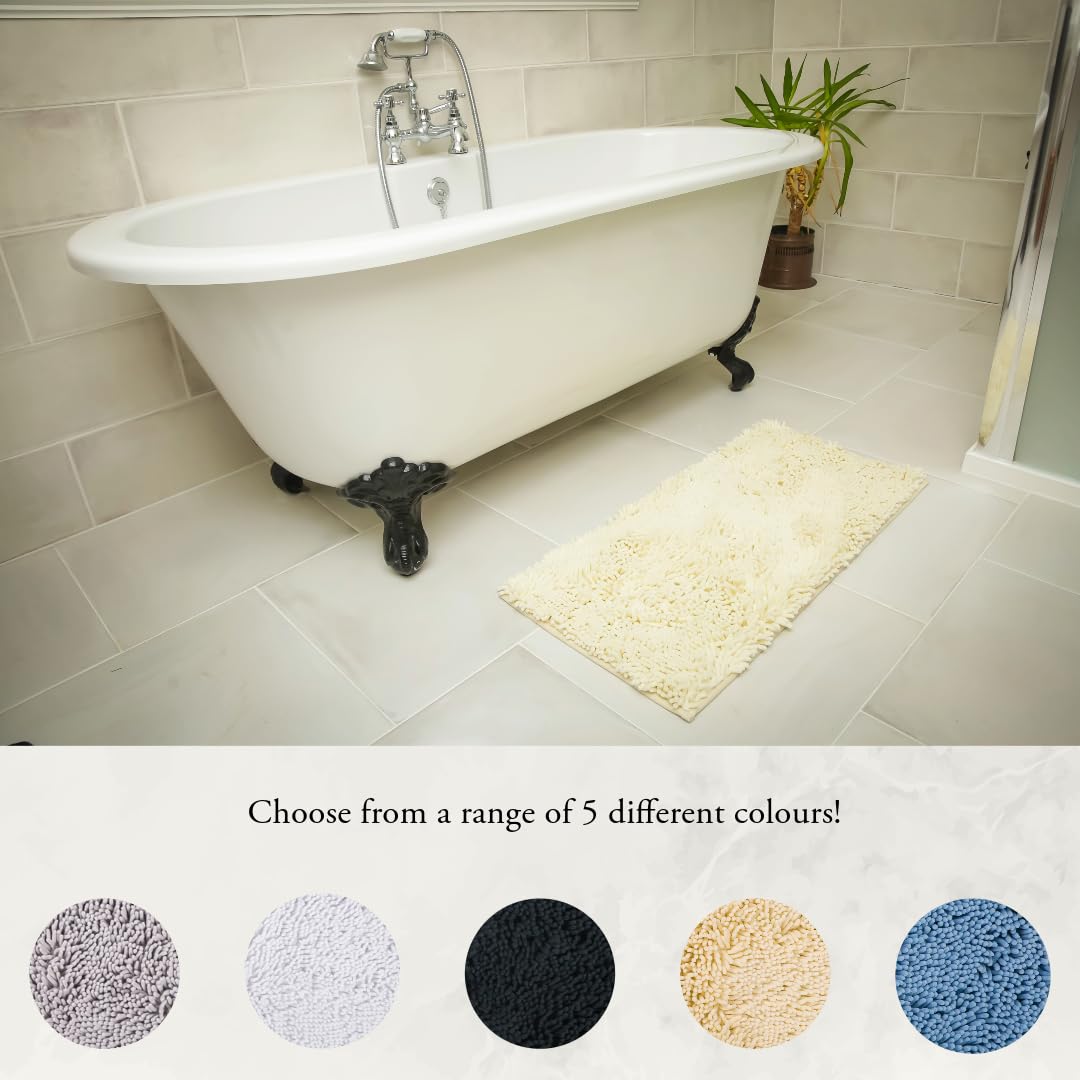 BOANKODU Bath Mat Set, 2-Piece Soft Chenille, Non-Slip, 82
