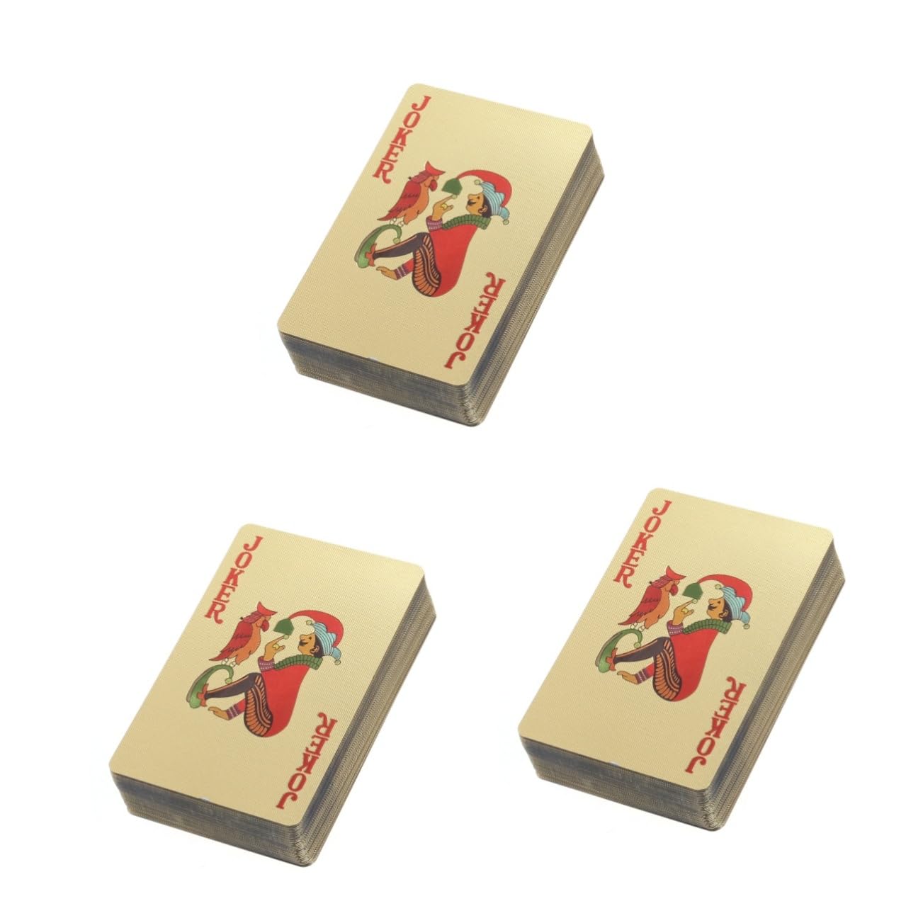 Toyvian 3pezzi Carte Da Gioco Placcate Oro Di Carte Poker Per Gioco e Collezione Facili Da Pulire e Resistenti Per Divertirsi Con Amici e Famiglia
