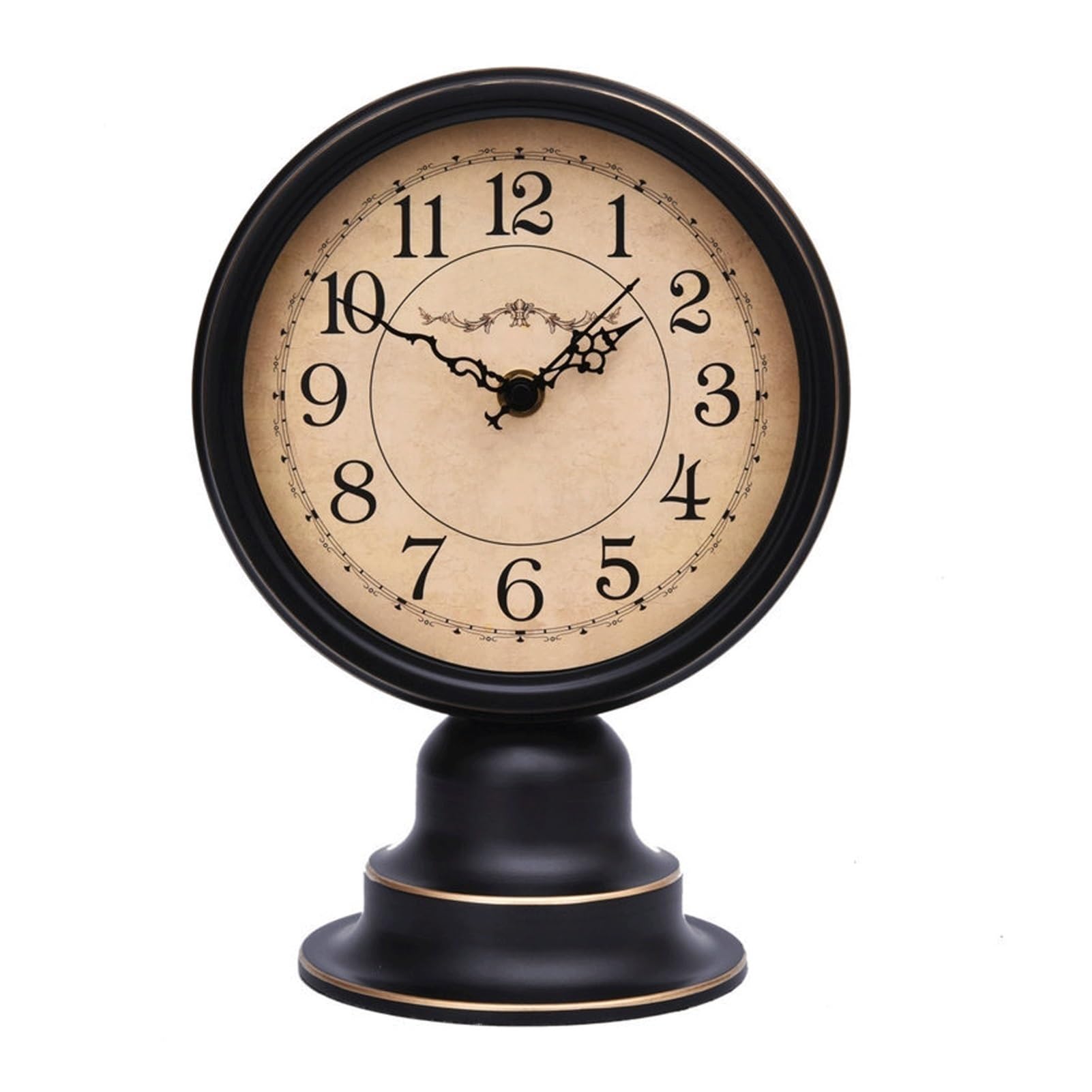 Desk Clocks Clock Living Room Table Clock Home Desktop Ornament Simple Retro Nostalgic Clock Decorate Table Clock (Color : B)