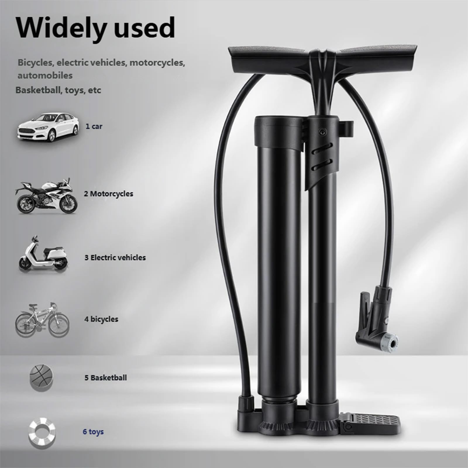 Fahrrad Standpumpen mit Manometer, manuelle Luftpumpen, Fahrrad Reifenfüller für Rennräder, Mountainbikes, Sportbälle, Hand Luftpumpe
