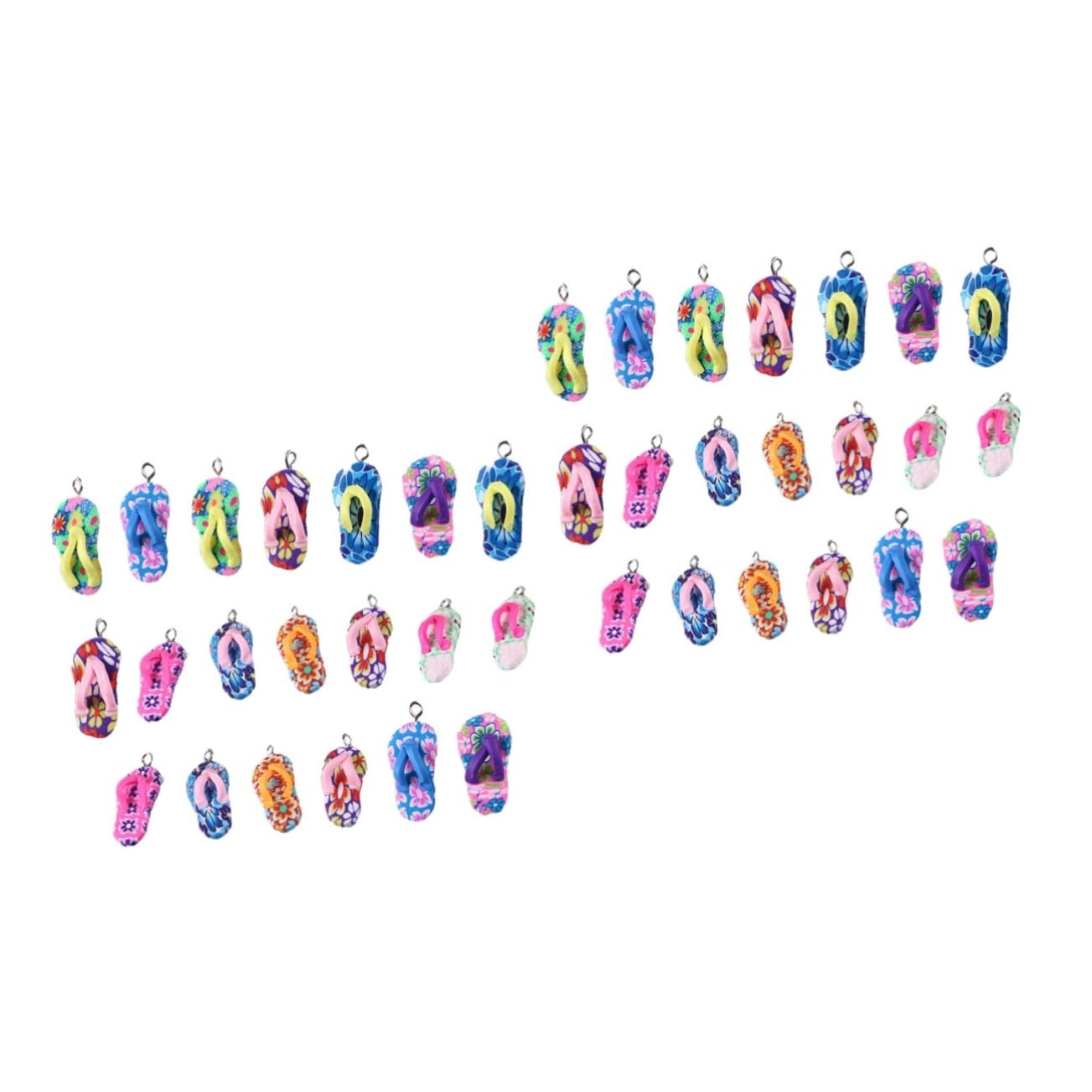 STOBOK60 Pcs Simulated Clay Slippers DIY Jewelry Accessories Hanging Ornament Decor House Ornaments Flop Hanging Decor Home Decor Jewelry Making Ornament Button Polymer Clay Necklace