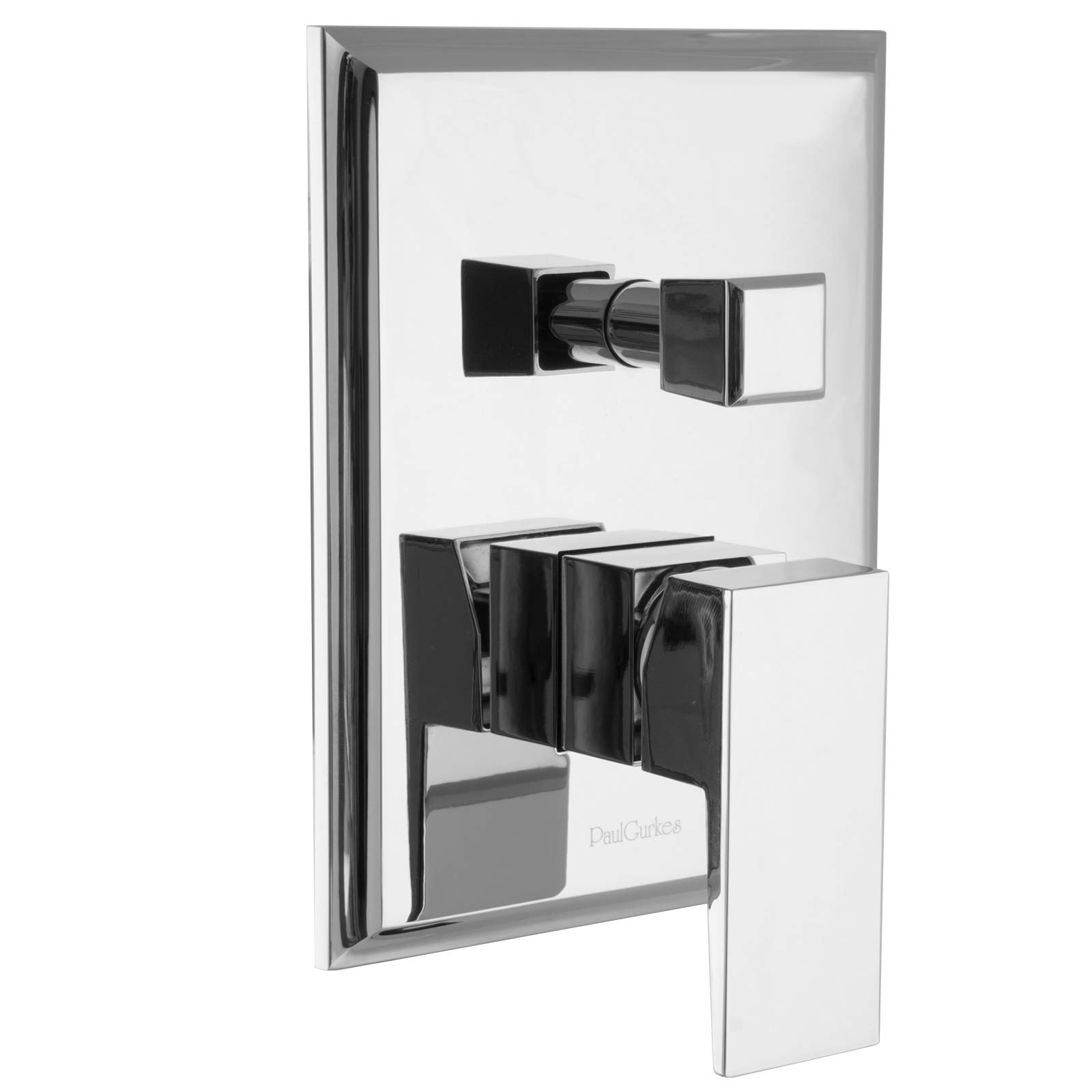 Paul Gurkes – Ducha de lluvia rectangular rasante grifo montaje Caja de 2 Vías Sistema de ducha XXL de ducha 40 cm monomando Cuerpo Base cabeza de ducha de mano Manguera de ducha 160 cm 1,6 cm Manguera de ducha (Soporte de pared