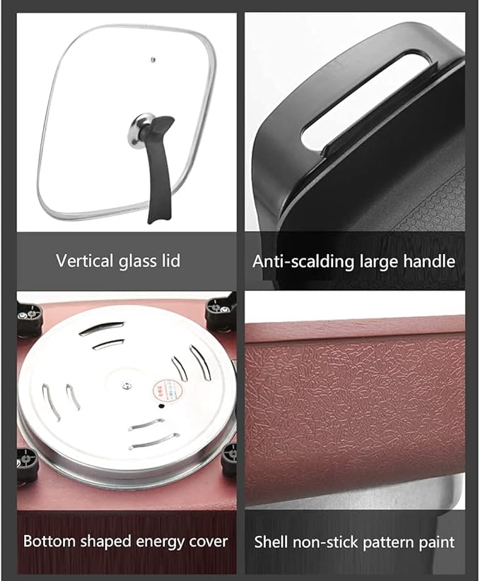 Parrilla Eléctrica Ahumada BBQ 42cm con Control de Temperatura | 1500W miniatura 8