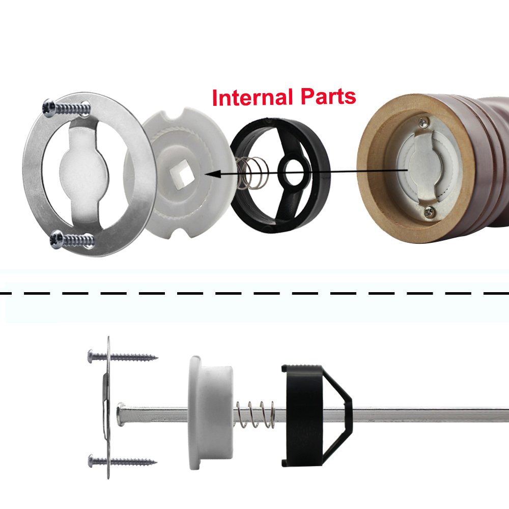 FUNUANBANG Wood Salt Seed Spice Pepper Grinder for Kitchen Hotel Picnic - Brown Wooden 9