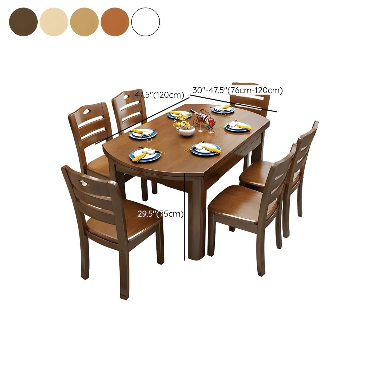 Amazon.com - CraftThink Dining Table Set, Modern Round Wood Dining