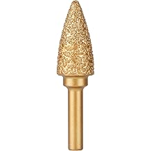 HUHAO Rotary Diamond Grinding Burr Bit,6mm Shank Triangular Pointed Head Rotary Diamond Grinding Burrs,Rotary Tool Accessories for Stone Steel Cast Iron Stainless Steel Ceramics Glass Jade Marble,15mm