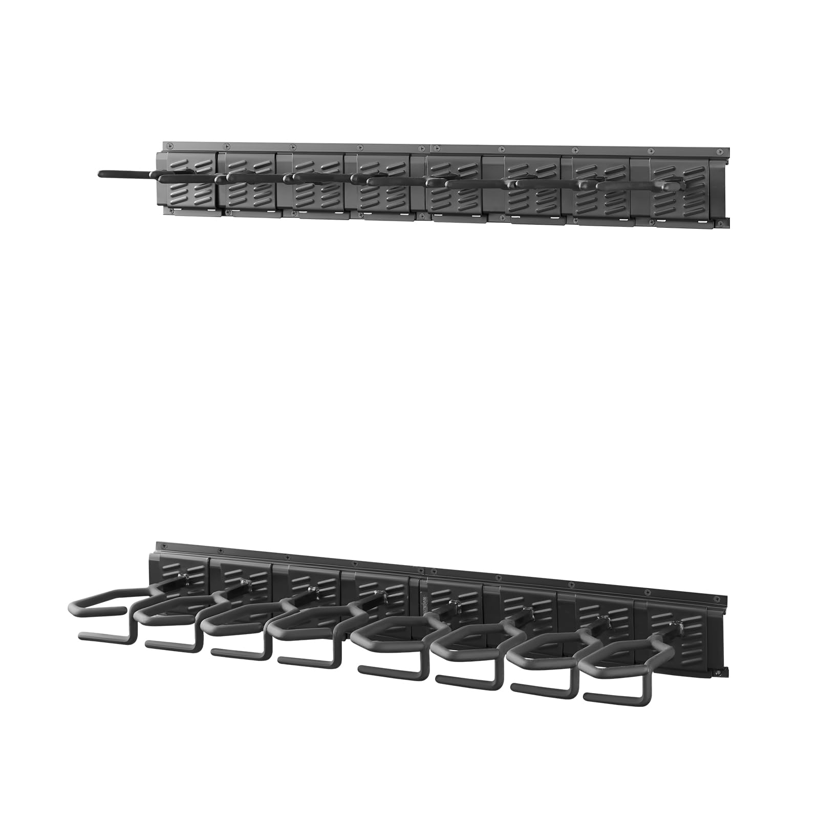 VEVOR Supporto Porta Fucili da Parete Acciaio Rastrelliera Porta Armi da Fuoco da Muro Capienza Max da 8 Pezzi per Armi con Ganci Fucili da Caccia Pistole Espositore da Parete Verticale, Nero