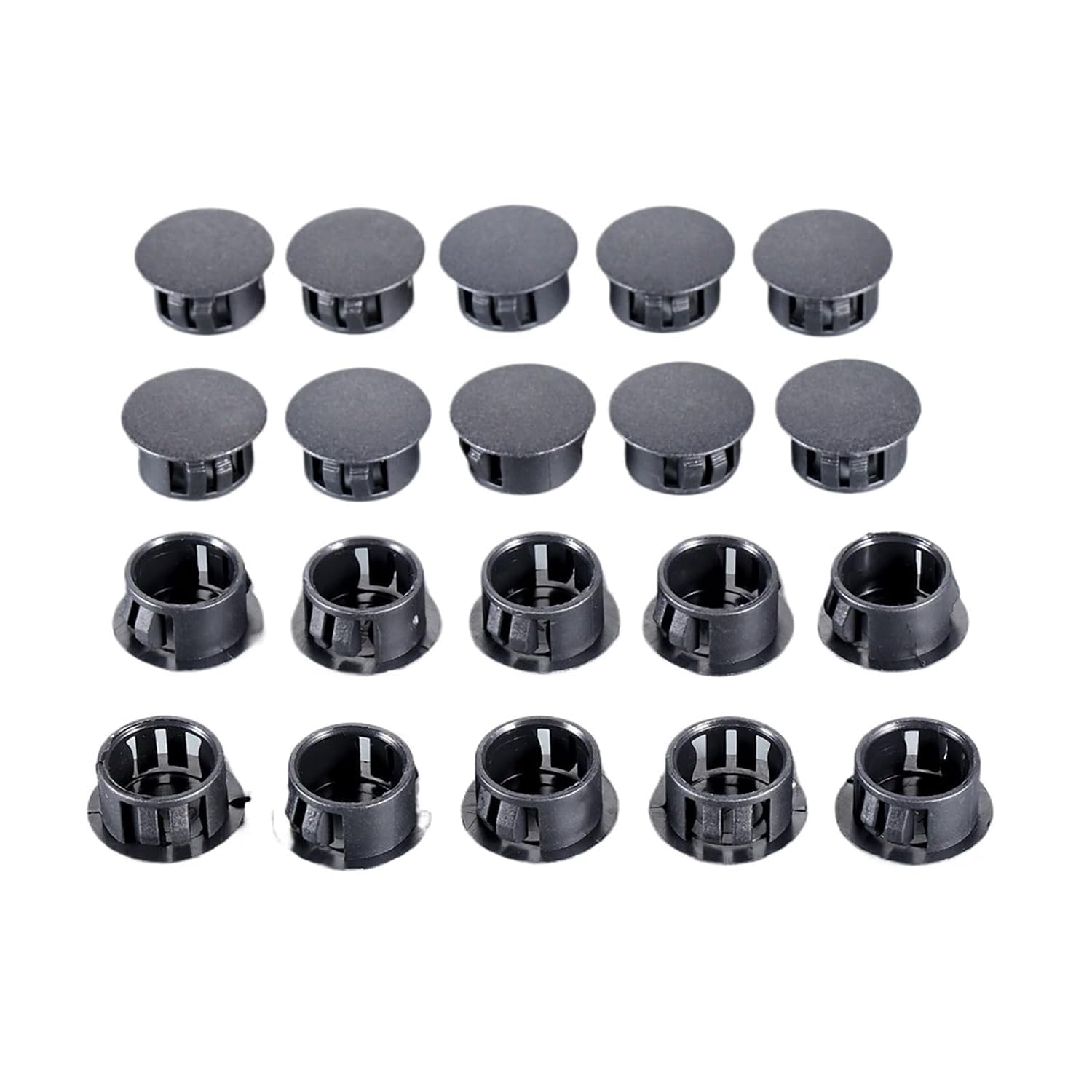 Kunststoff-Blindstopfen, 50/Set Nylon-Einrastkappen for Möbelschraubenlochabdeckungen