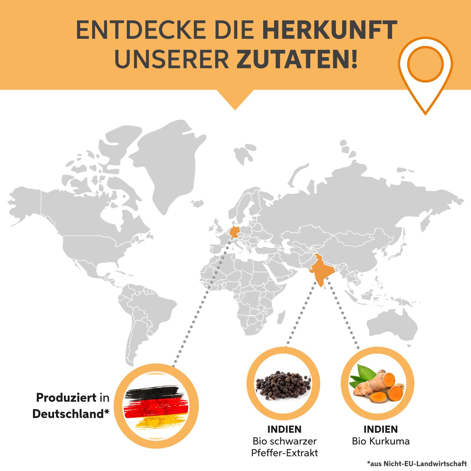 Bio Kurkuma Kapseln 1000 Stück | Hochdosiert 1500mg Tagesdosis | Mit Premium Curcumin aus Curcuma & Piperin aus schwarzem Pfefferextrakt | Vegan und 100% rein ohne Zusätze