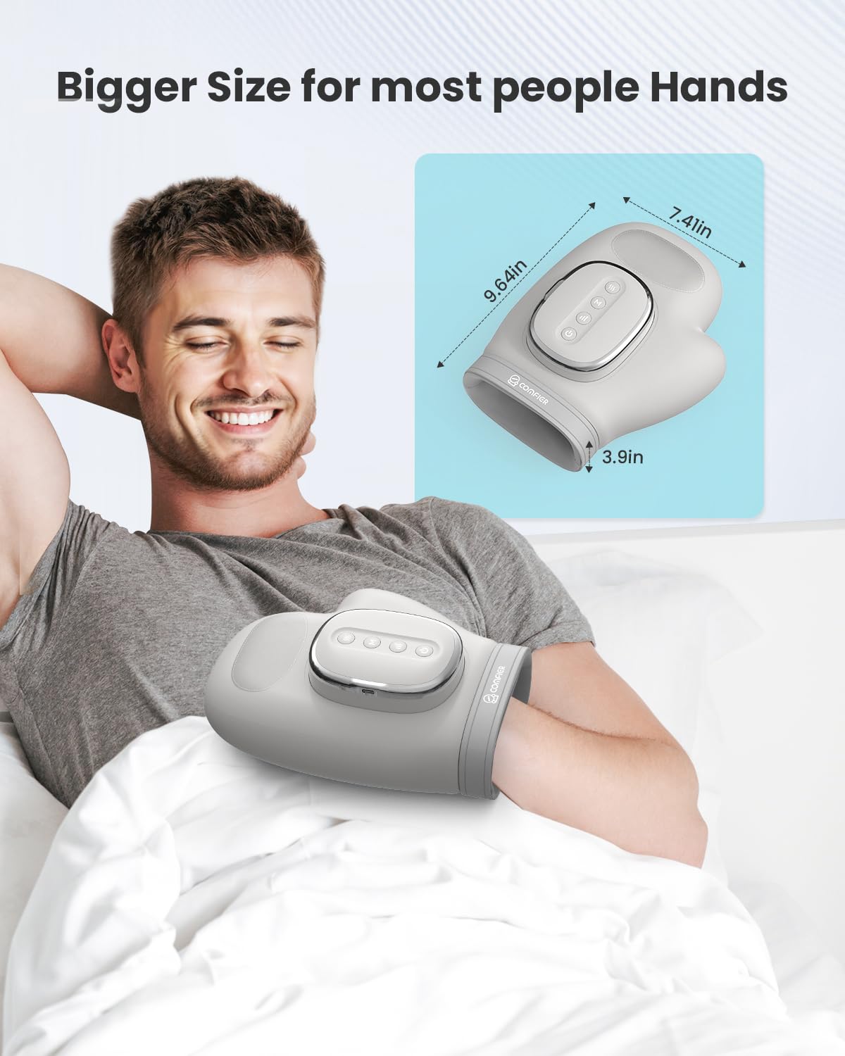 COMFIER Massaggiatore Cuoio Capelluto Elettrico Senza Fili, Regalo Donna | Massaggiatore Testa Portatile con 8 Testine in Silicone e 3 Modalità di Massaggio, Impermeabile IPX7 per una Pulizia Profonda