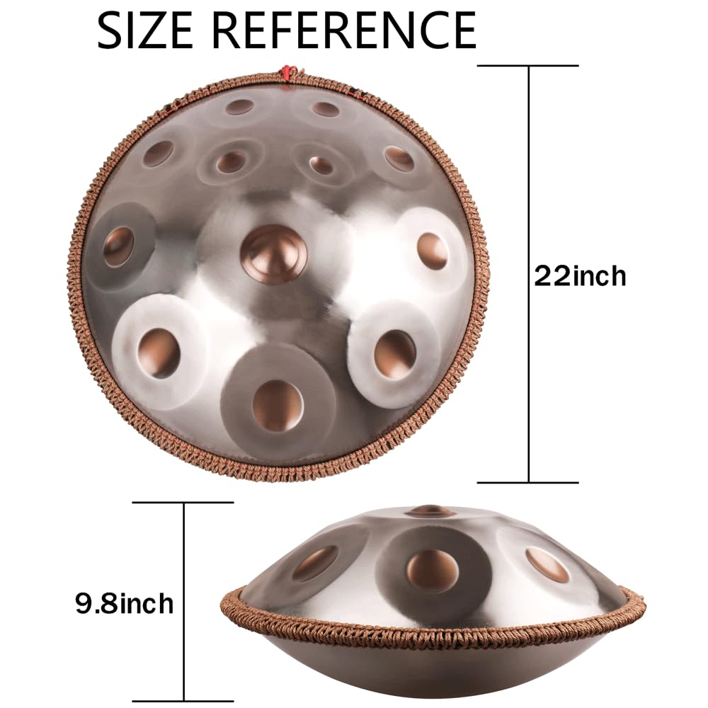 56 cm 9 nut stalowy zestaw perkusyjny – zawiera torbę, młotki, ściereczkę do kurzu i stojak - zestaw perkusyjny dla początkujących i profesjonalistów