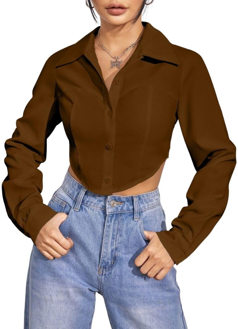 Solid Regular Fit Long Tops Oversized Shirt for Women