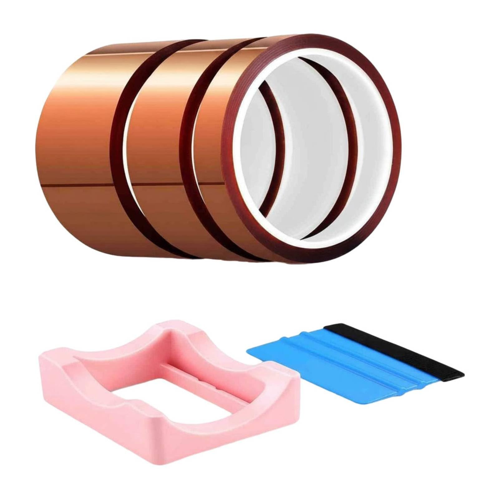 Ojiva® 5 Pieces High Heat Resistance Vinyl Application Tool Kit Leaves No | Residue Tumbler Cradle Set Two-Way Angle Design Cup Holder Cradle Built-In Squeegee-image-32