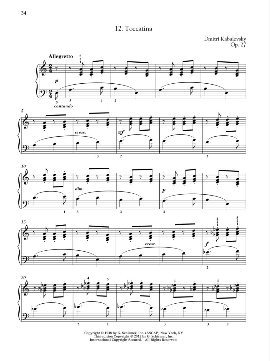 Dmitri Kabalevsky - Thirty Pieces for Children, Op. 27 - Book with Online Media with Recordings of Performances Schirmer Performance Editions