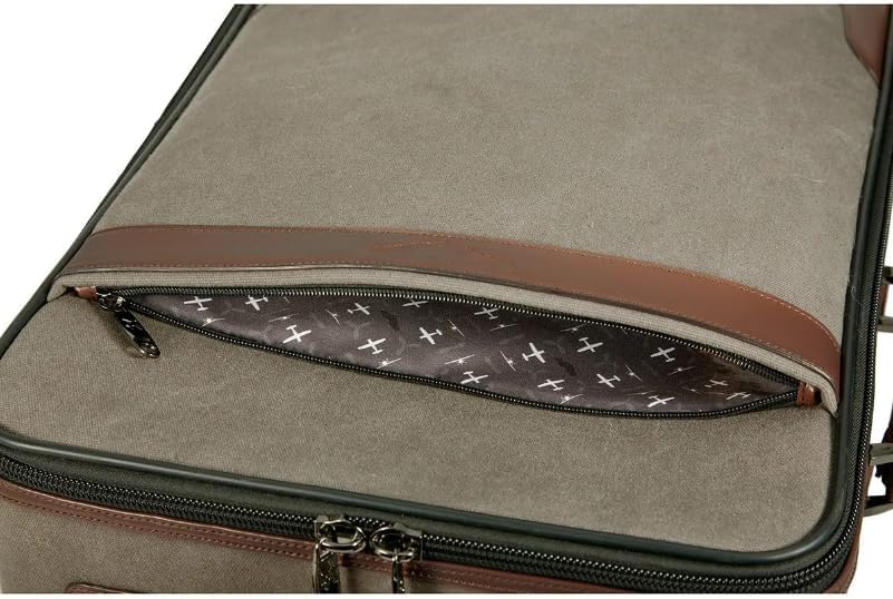 Pilot Wings Spinner Wheeled Luggage Bag with Aviation Themed Interior and Netted Pockets