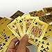 Gold Waterproof Plastic Playing Cards with Storage Case, Flexible 54-Card Poker Deck for Parties and Travel