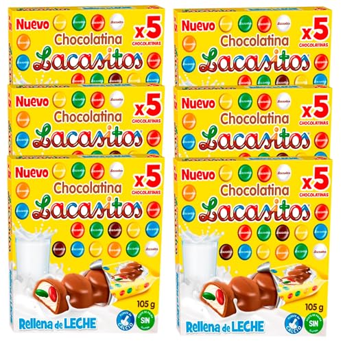 Lacasitos pack 30 x chocolatinas rellenas de leche 21g