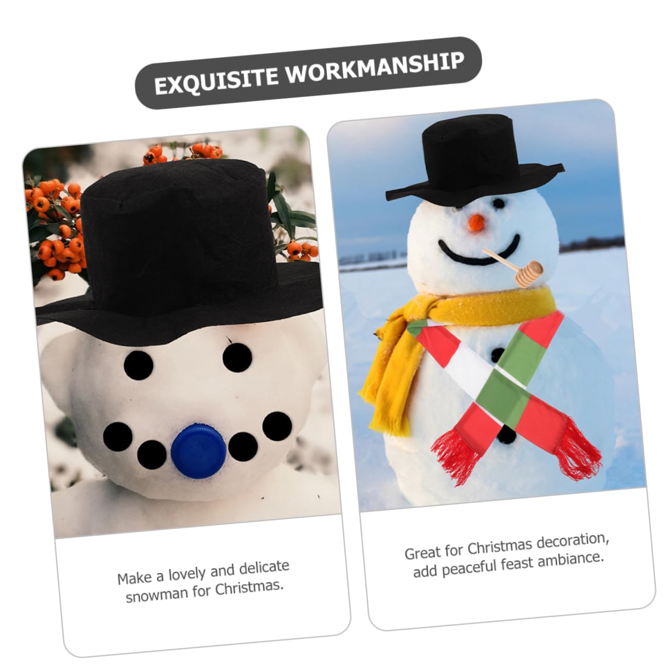 IMIKEYA 5 Sätze Schneemann verkleiden Winter DIY-Schneemann-Anziehset weihnachtsbekleidung weihnachtsklamotten weihachtsdeko Schneemann-Dekorationswerkzeug DIY Schneemann-Anziehset Stoff