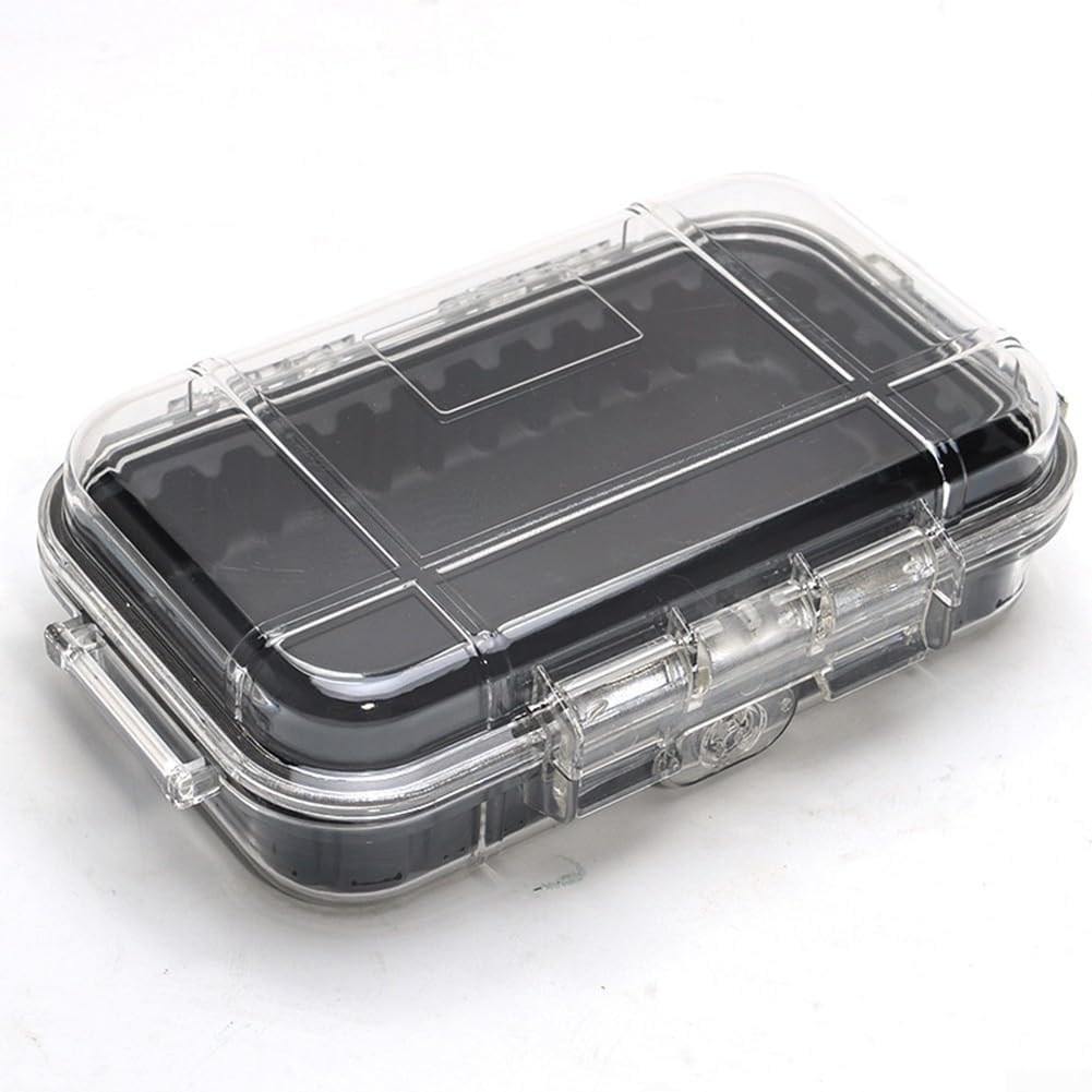Storage Case, Survival Box Case Outdoor Sports Equipment Sealed Box Shockproof Pressure Proof Dry Boxes for Tools, Phone, Keys(L)