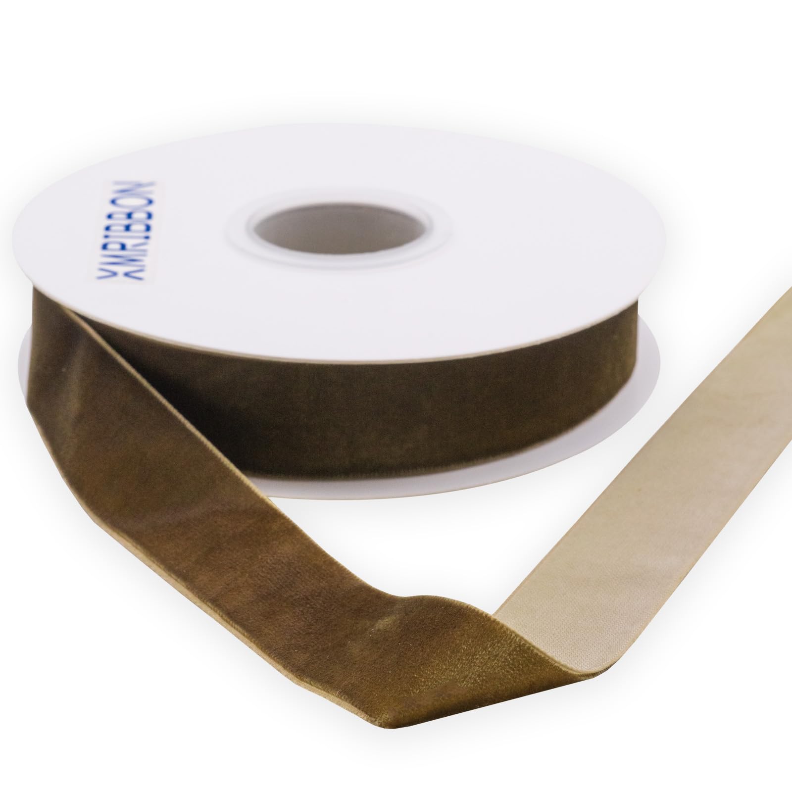 Nastro Di Velluto Monofacciale Dusty Blue – 3,8 Cm X 9,1 Mt, Bobina Di Nylon Per Fai Da Te E Regali