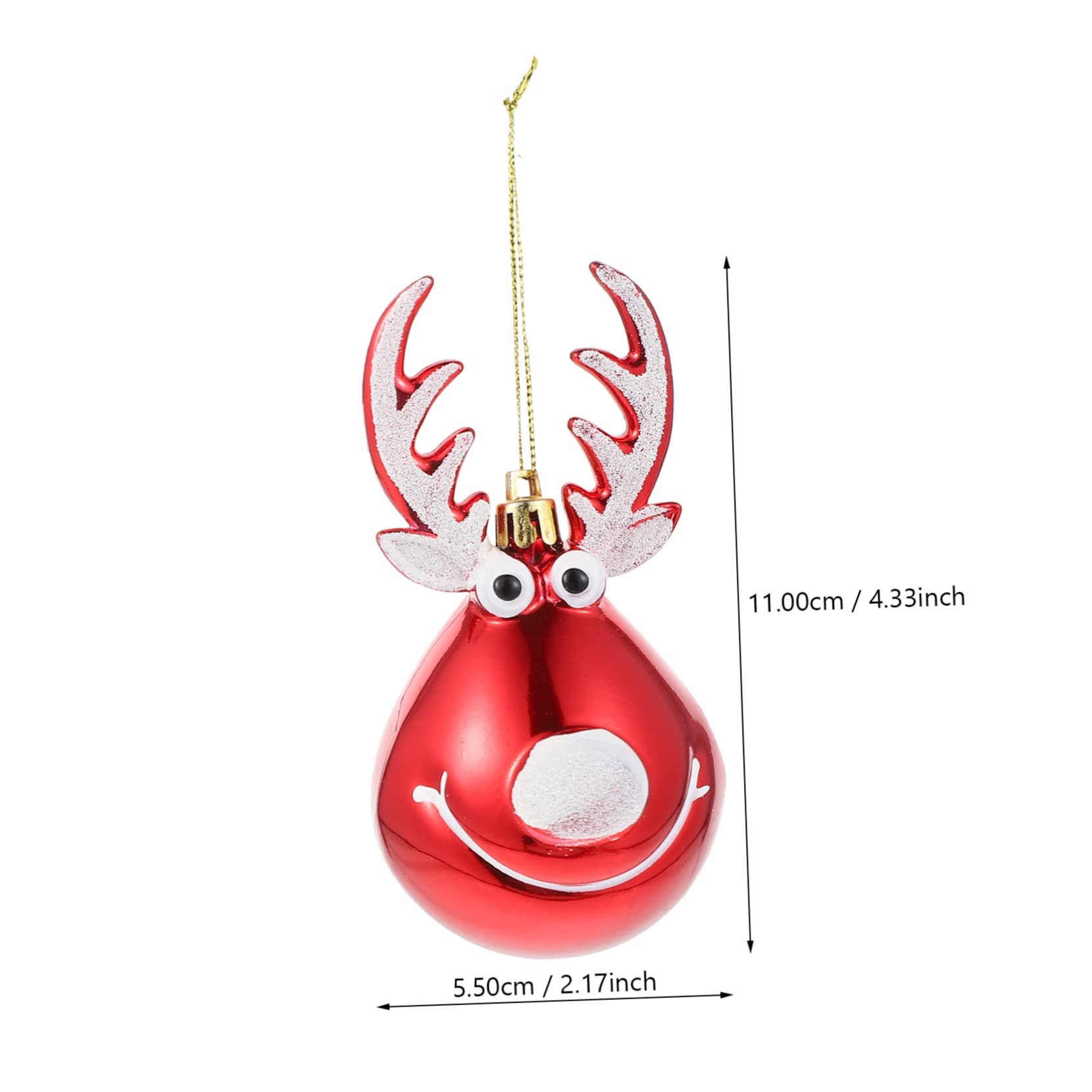 STOBAZA 16piezas Adornos Colgantes De Ciervo para Decoración Navideña Esferas De Navidad para Árbol Colgantes Creativos De Fiesta