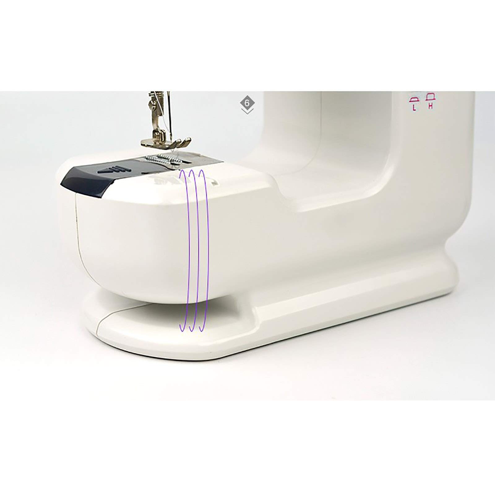 Mini Máquina De Coser Máquina De Coser Doméstica Mini Eléctrica Automática Pequeña Máquina De Coser Gruesa Manual Fácil De Usar (Color : White, Size : 24x11x22.5cm) (White 24x11x22.5cm)